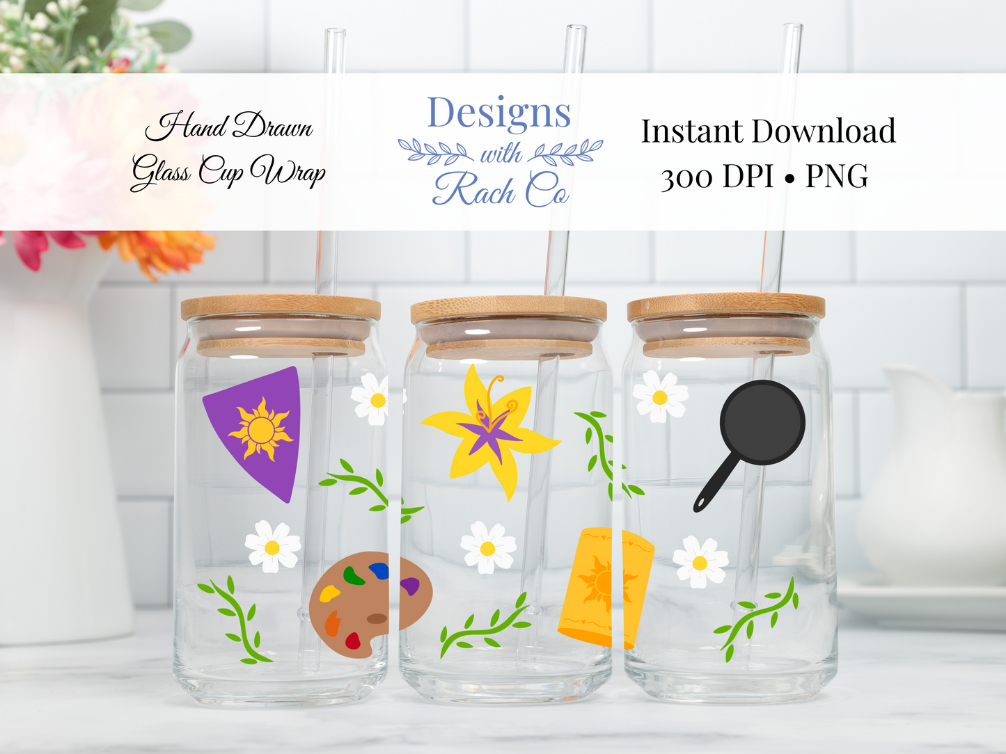 Lost Princess Glass Cup Wrap