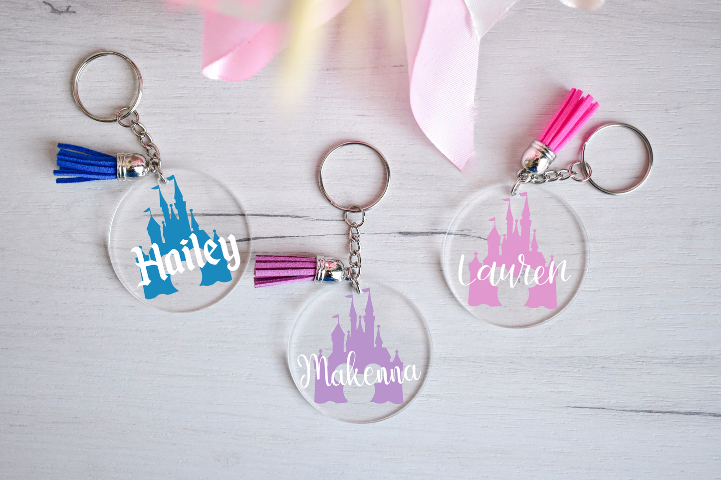 Personalized Castle Keychain