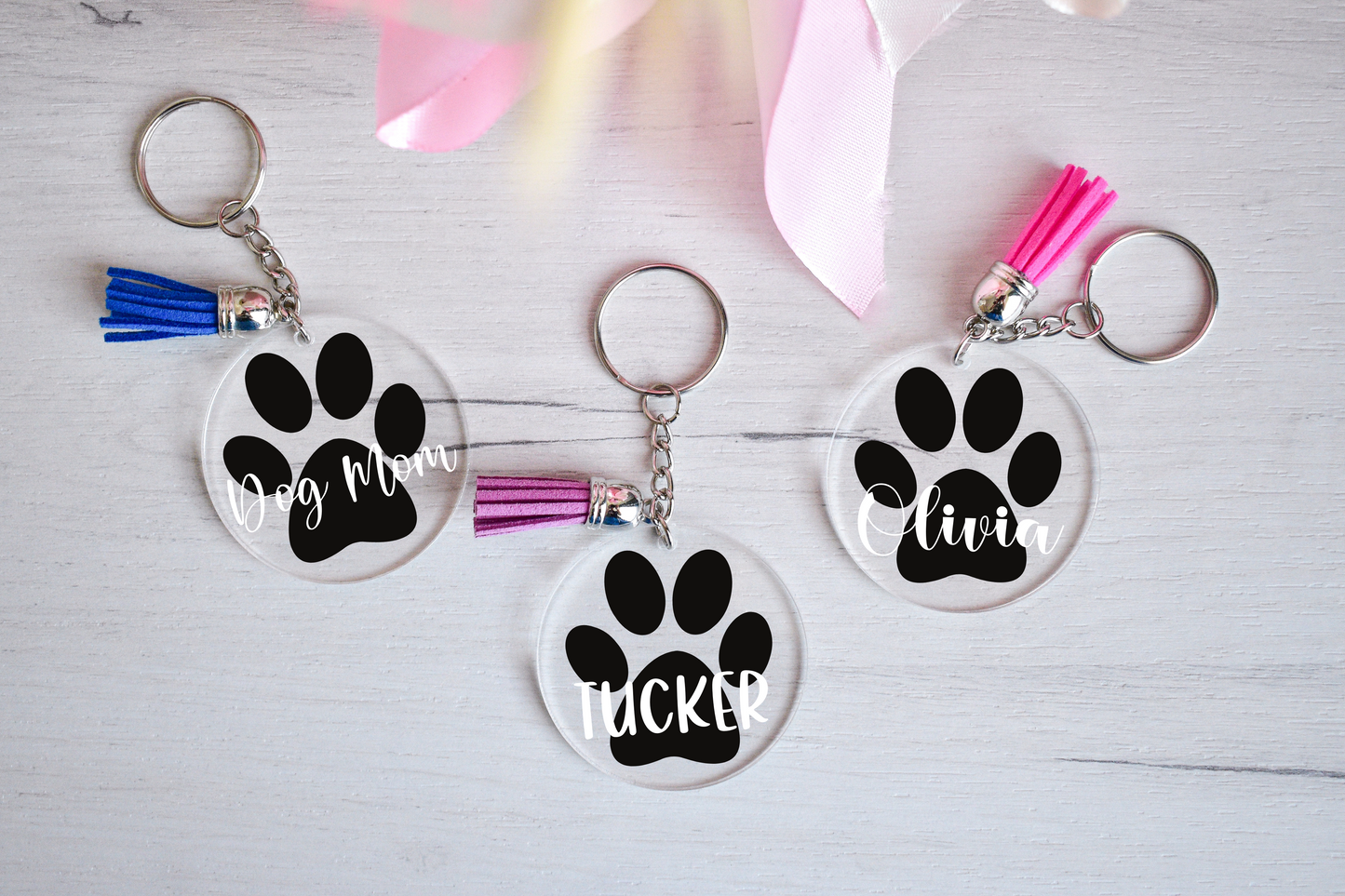 Personalized Dog Mom Keychain