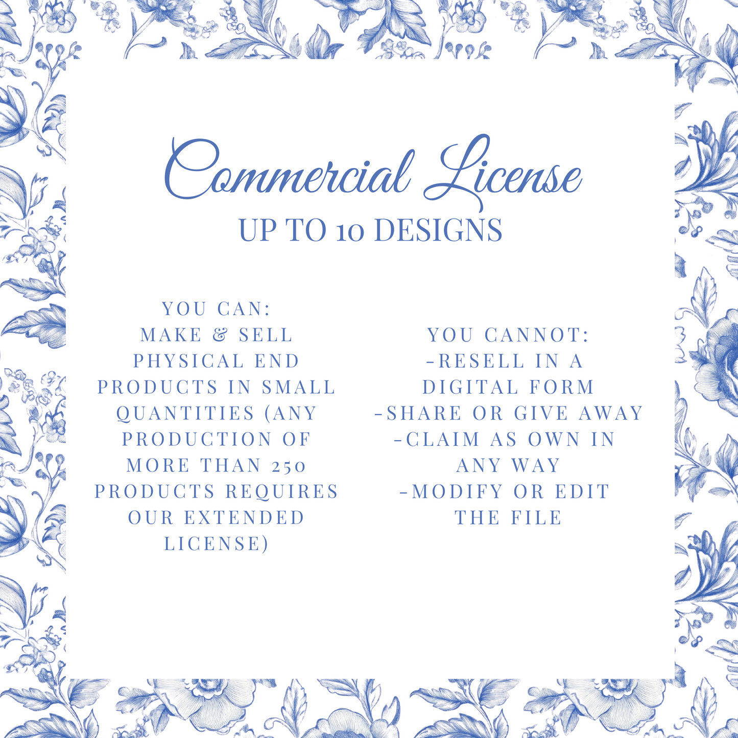 Basic Commercial License (Up to 10 Designs)