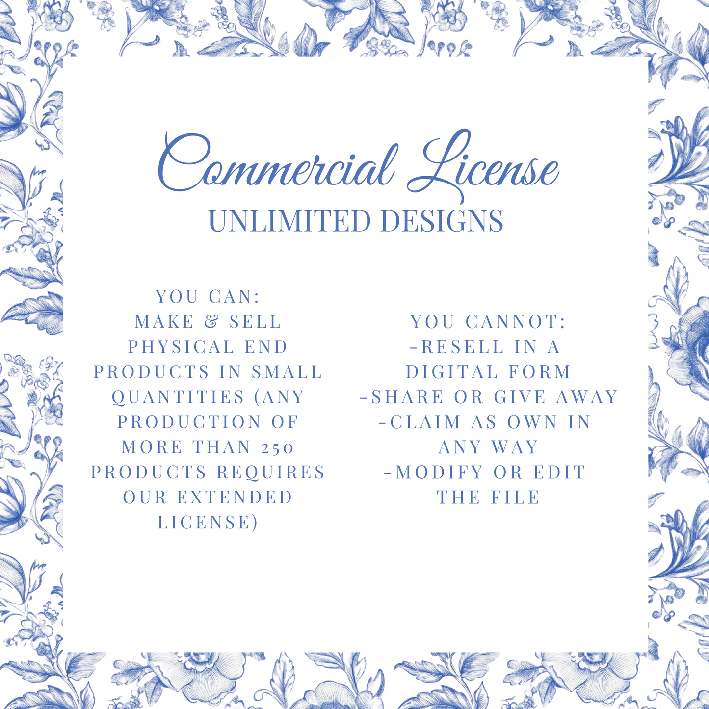 Basic Commercial License (Unlimited Designs)