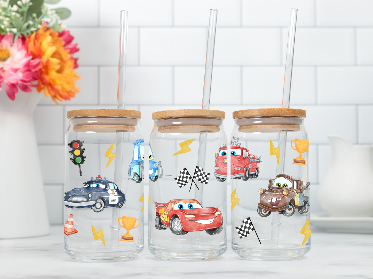 Radiator Springs Glass Cup