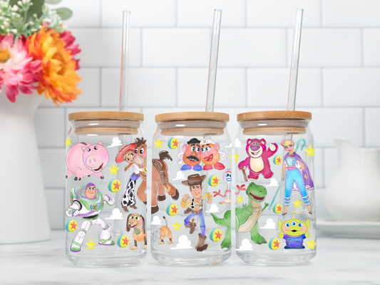 Toy Collage Glass Cup