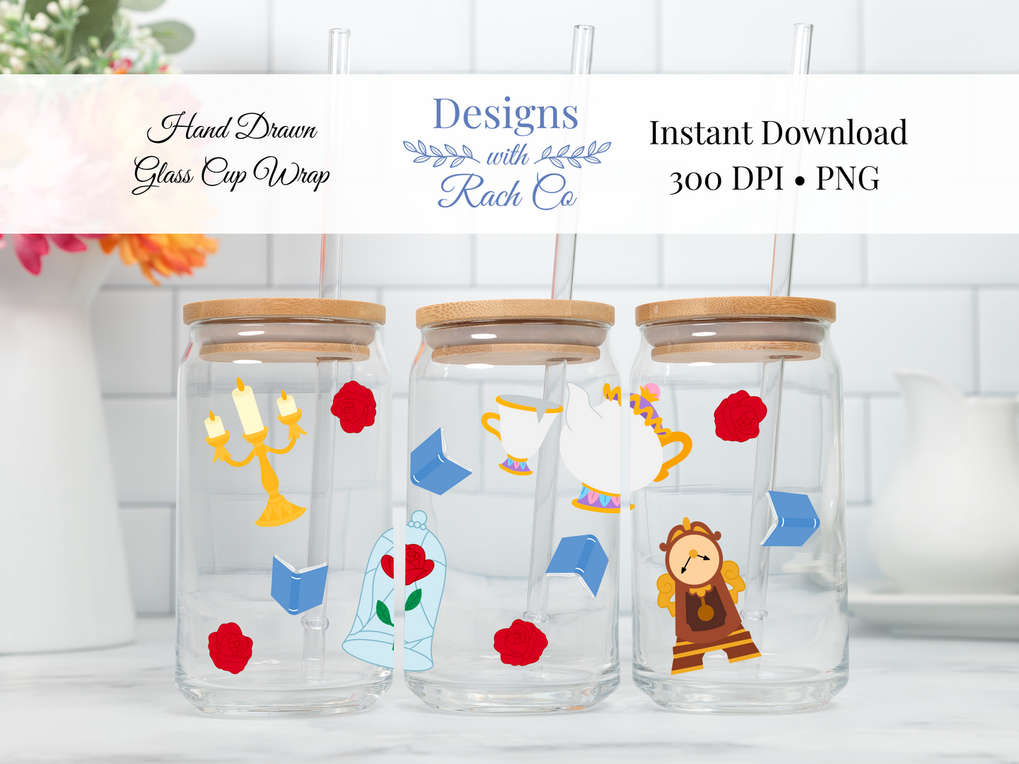 Enchanted Princess Glass Cup Wrap