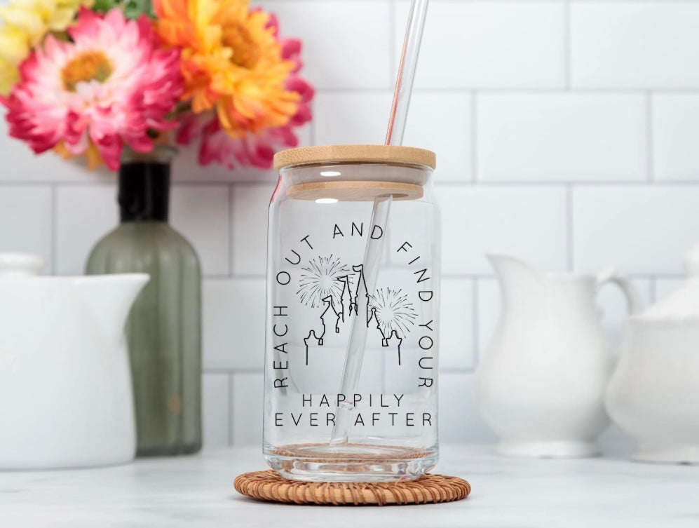 Happily Ever After Glass Cup