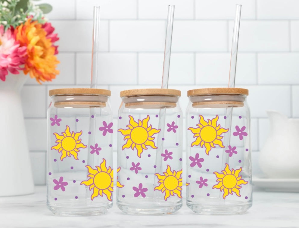 Tangled Sun Glass Cup