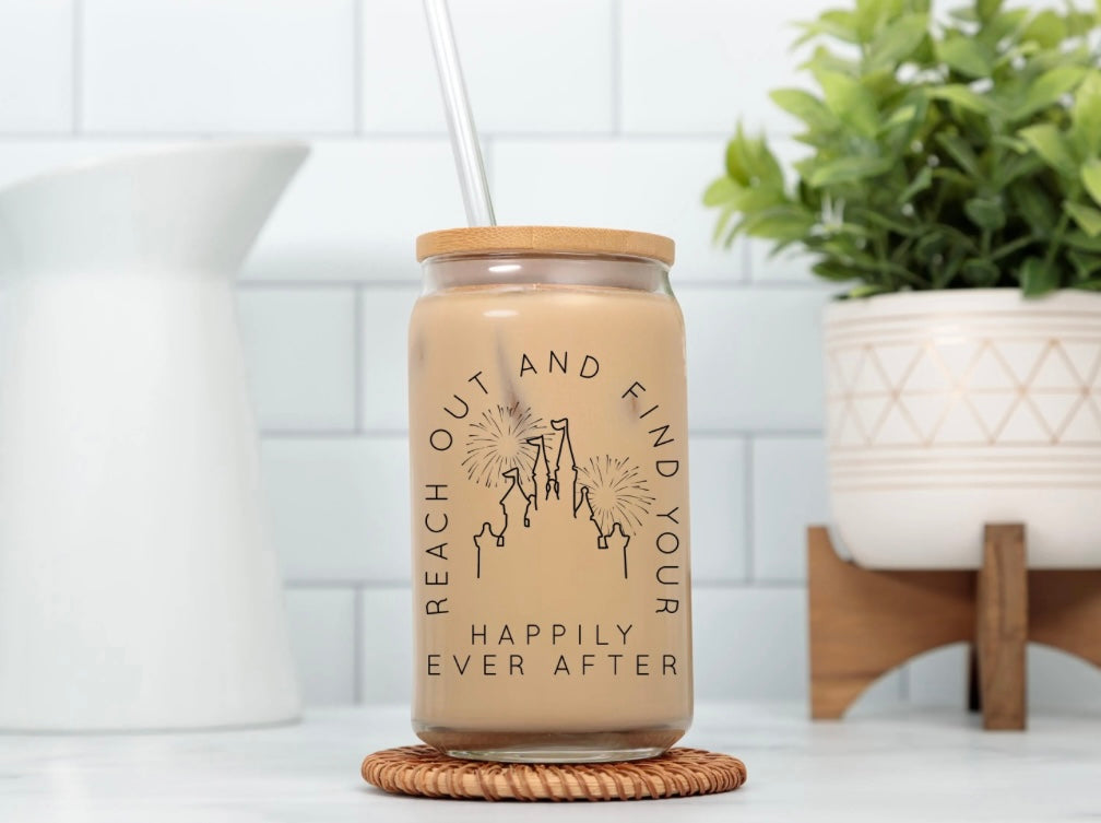 Happily Ever After Glass Cup