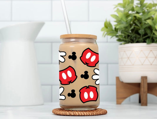 Mickey Outfit Glass Cup