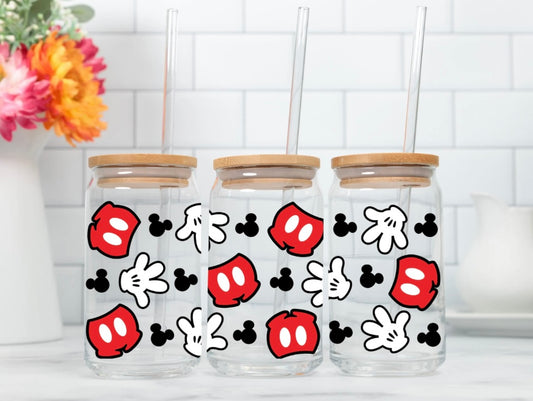 Mickey Outfit Glass Cup