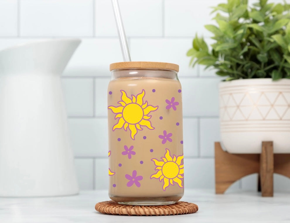 Tangled Sun Glass Cup