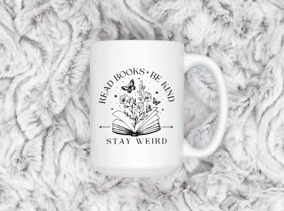 Taza "Lee libros y sé amable"