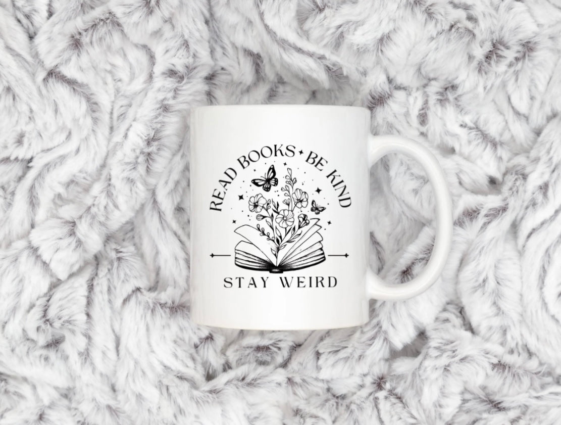 Taza "Lee libros y sé amable"