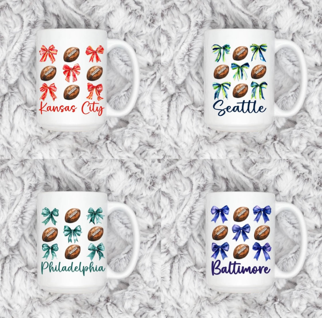 Taza de fútbol americano de la NFL Coquette