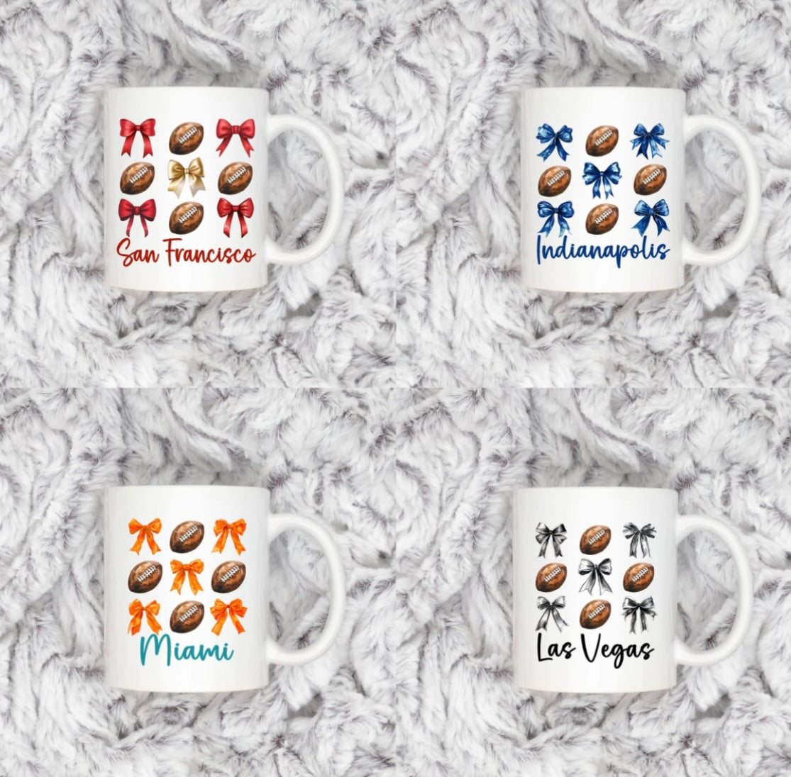 Taza de fútbol americano de la NFL Coquette