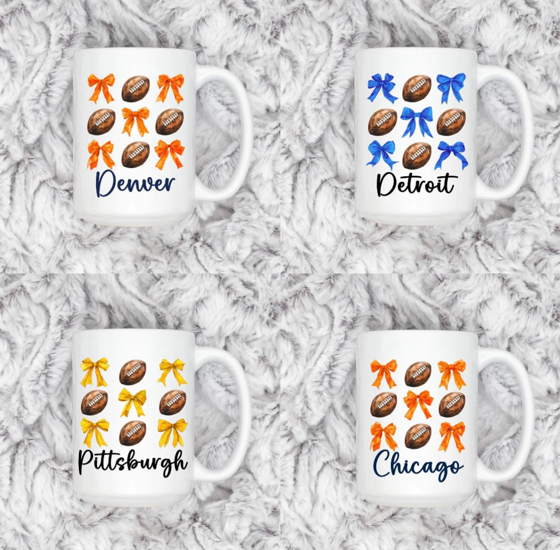 Taza de fútbol americano de la NFL Coquette