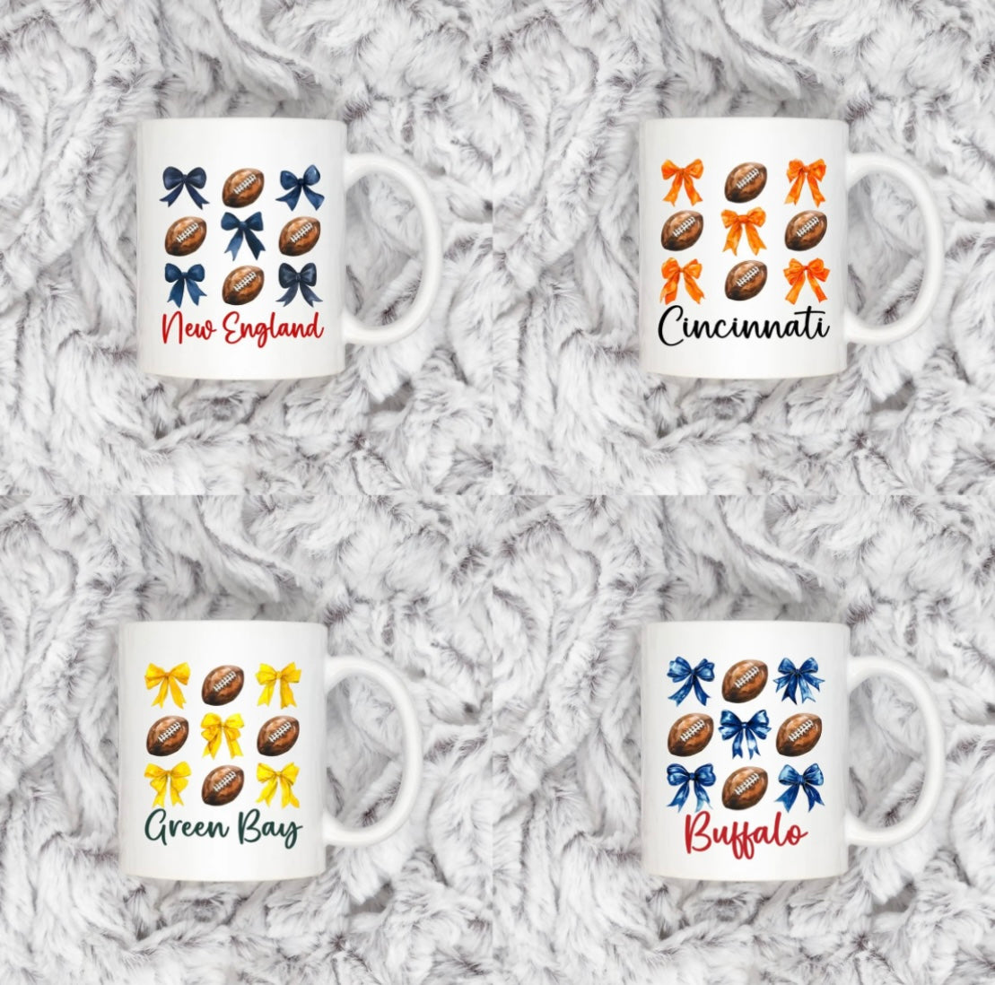 Taza de fútbol americano de la NFL Coquette