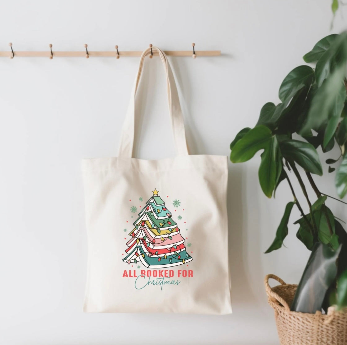 Booked for Christmas Tote Bag