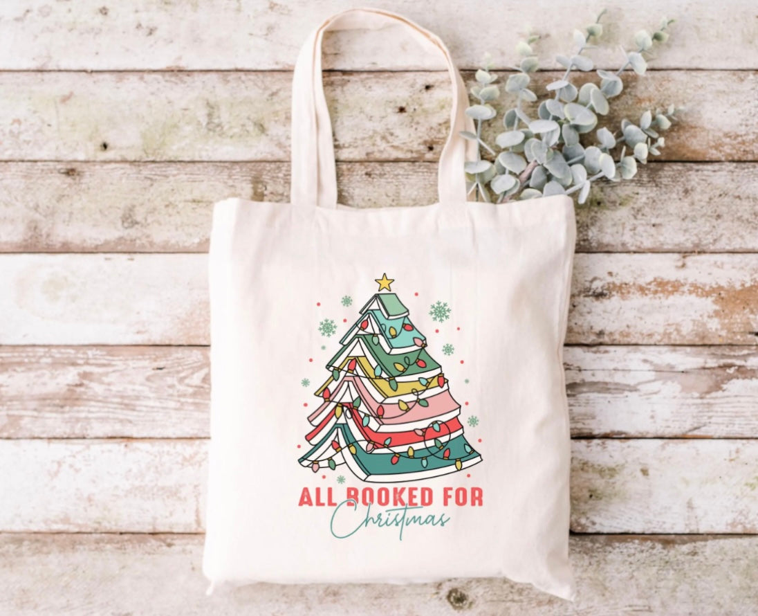 Booked for Christmas Tote Bag