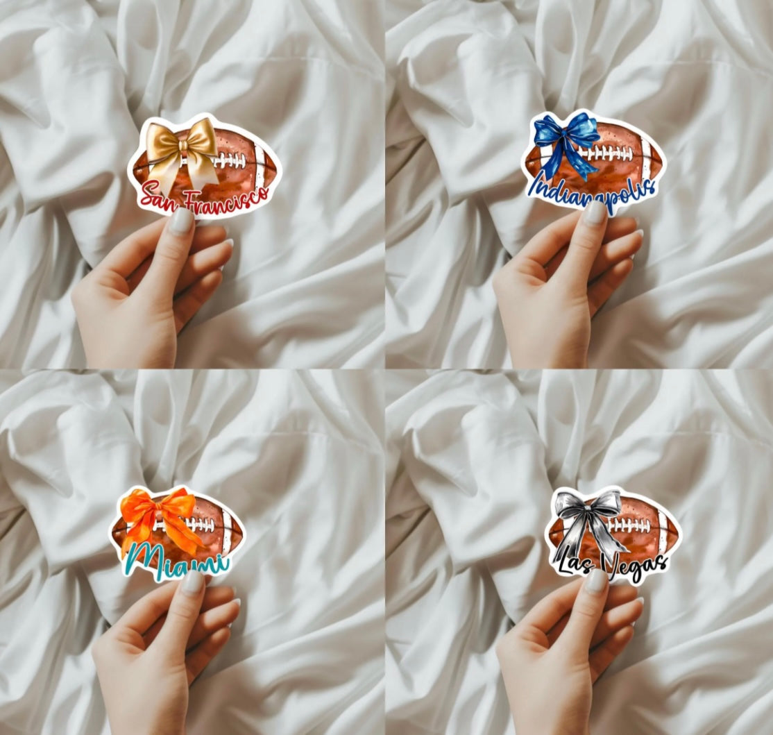 Coquette NFL Football Sticker