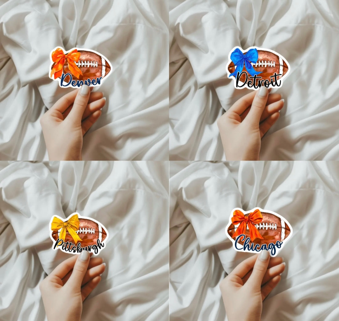 Coquette NFL Football Sticker