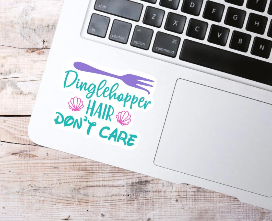 Dinglehopper Hair Don't Care Sticker