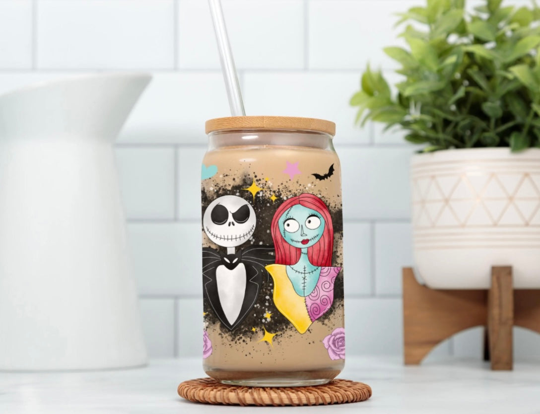Jack & Sally Glass Cup