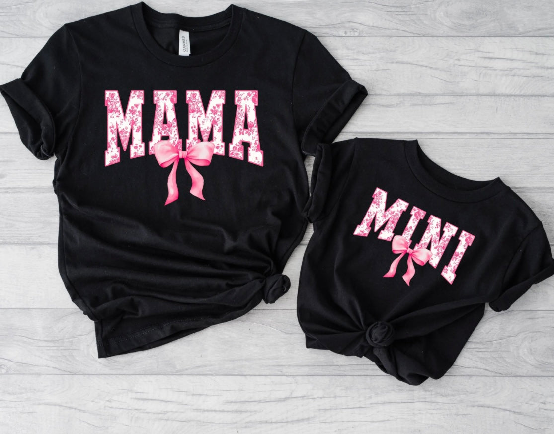 Pink Coquette Mama Mini Matching Shirt