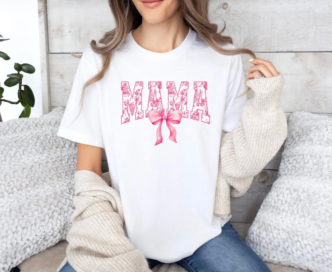 Pink Coquette Mama Mini Matching Shirt
