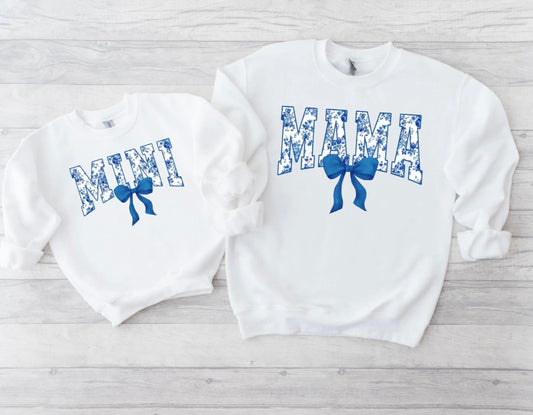 Sudadera a juego Blue Coquette Mama Mini