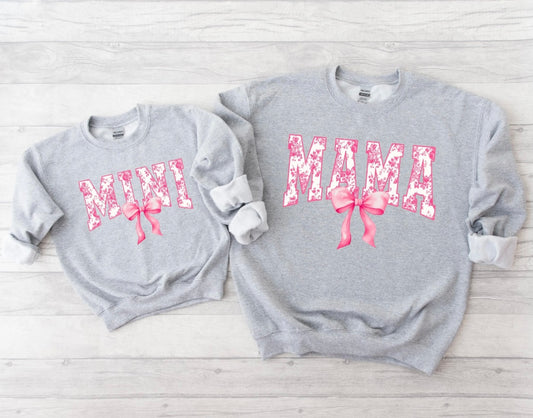 Sudadera a juego Pink Coquette Mama Mini