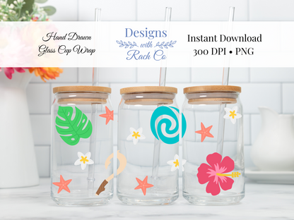 Ocean Princess Glass Cup Wrap