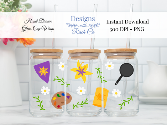 Lost Princess Glass Cup Wrap
