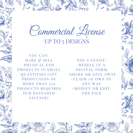 Basic Commercial License (Up to 5 Designs)