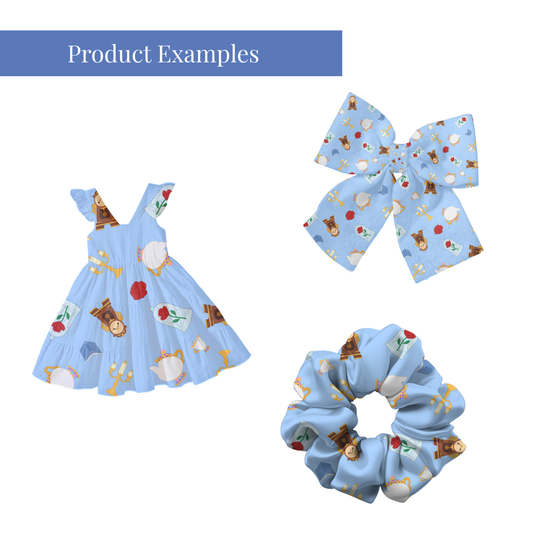 Enchanted Princess Seamless File - Light Blue