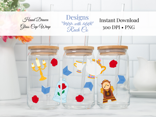 Enchanted Princess Glass Cup Wrap