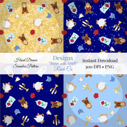Enchanted Princess Seamless File Bundle