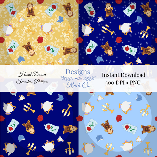 Enchanted Princess Seamless File Bundle